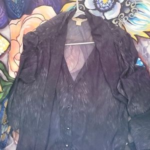 Michael Kors sheer black blouse with tags